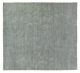 Exquisite Rugs Super Tibetan hand-knotted Wool/Bamboo Silk 8099 Blue 12' x 9' Area Rug
