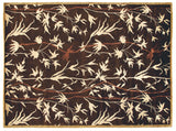 Exquisite Rugs Milano Velvet hand-knotted Wool/Bamboo Silk 8212 Brown/Ivory 10' x 9' Area Rug
