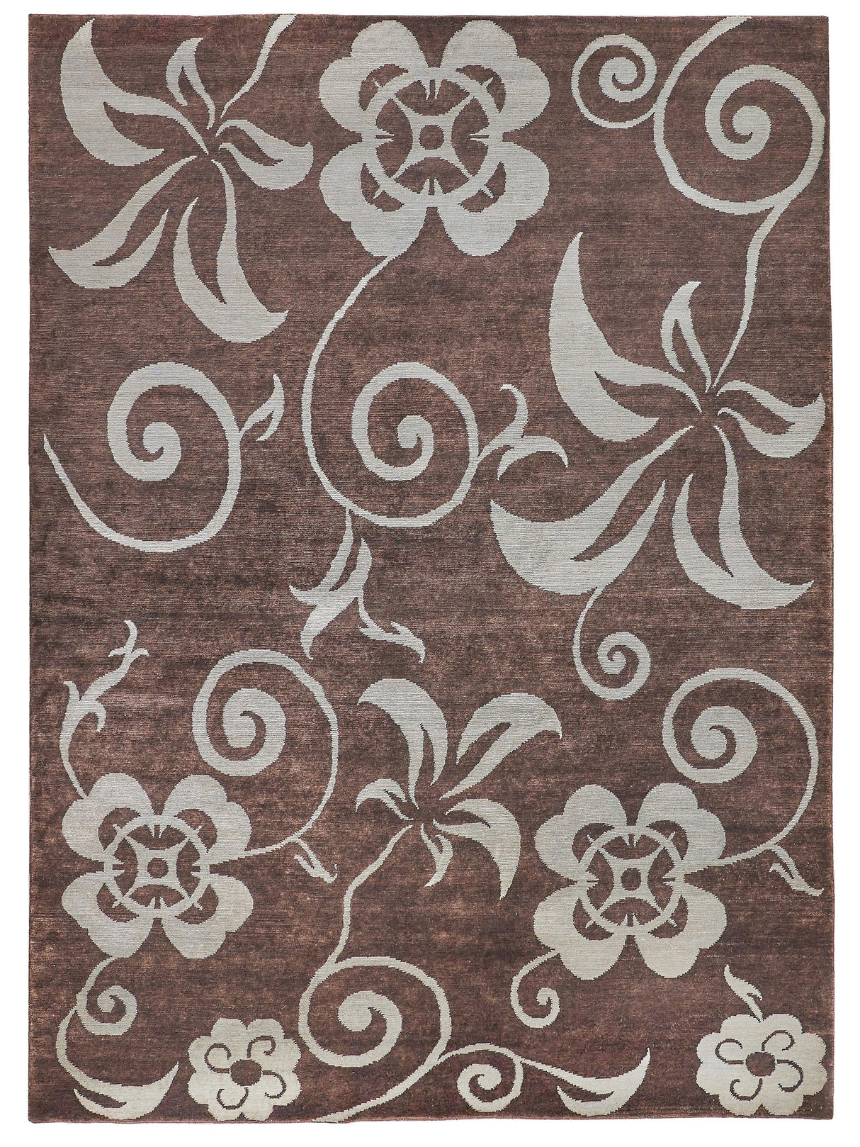 Exquisite Rugs Antique Weave Ziegler hand-knotted Wool 8232 Brown/Light Blue 12.5' x 9' Area Rug
