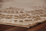 Exquisite Rugs Super Tibetan hand-knotted Wool/Bamboo Silk 8234 Beige 10' x 9' Area Rug