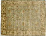 Exquisite Rugs Antique Weave Oushak hand-knotted New Zealand Wool 8237 Light Blue/Ivory 12' x 9' Area Rug
