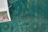 Exquisite Rugs Overdye Antique Weave hand-knotted New Zealand Wool 8303 Green 12' x 9' Area Rug