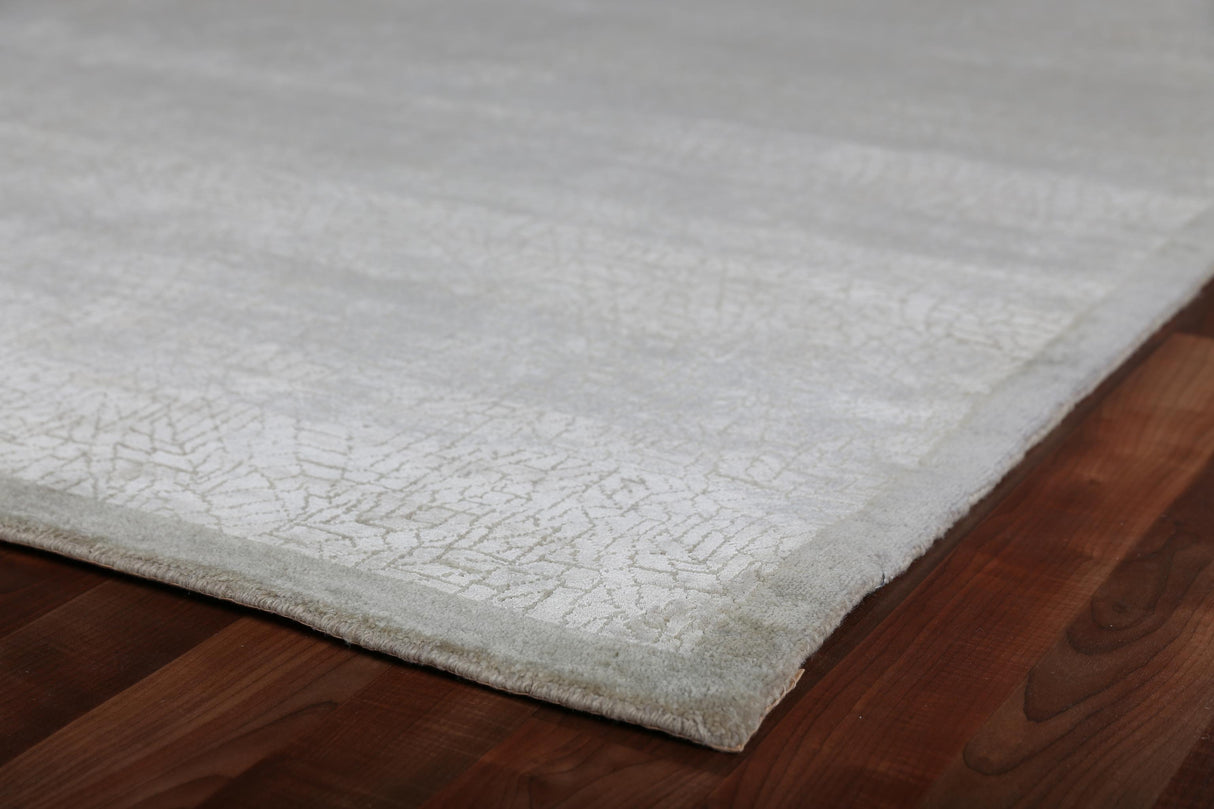 Exquisite Rugs Mosaic hand-knotted Bamboo Silk 9009 Ivory 18' x 14' Area Rug