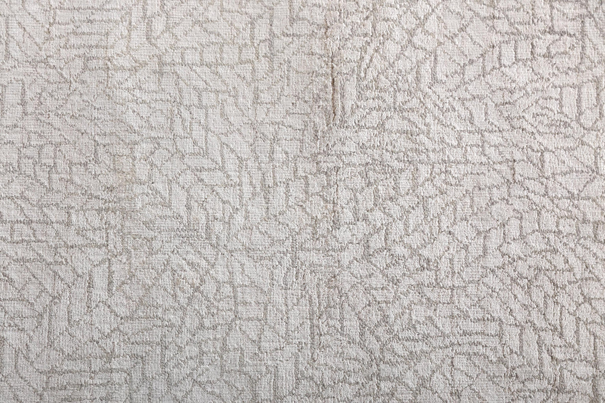 Exquisite Rugs Mosaic hand-knotted Bamboo Silk 9009 Ivory 12' x 9' Area Rug