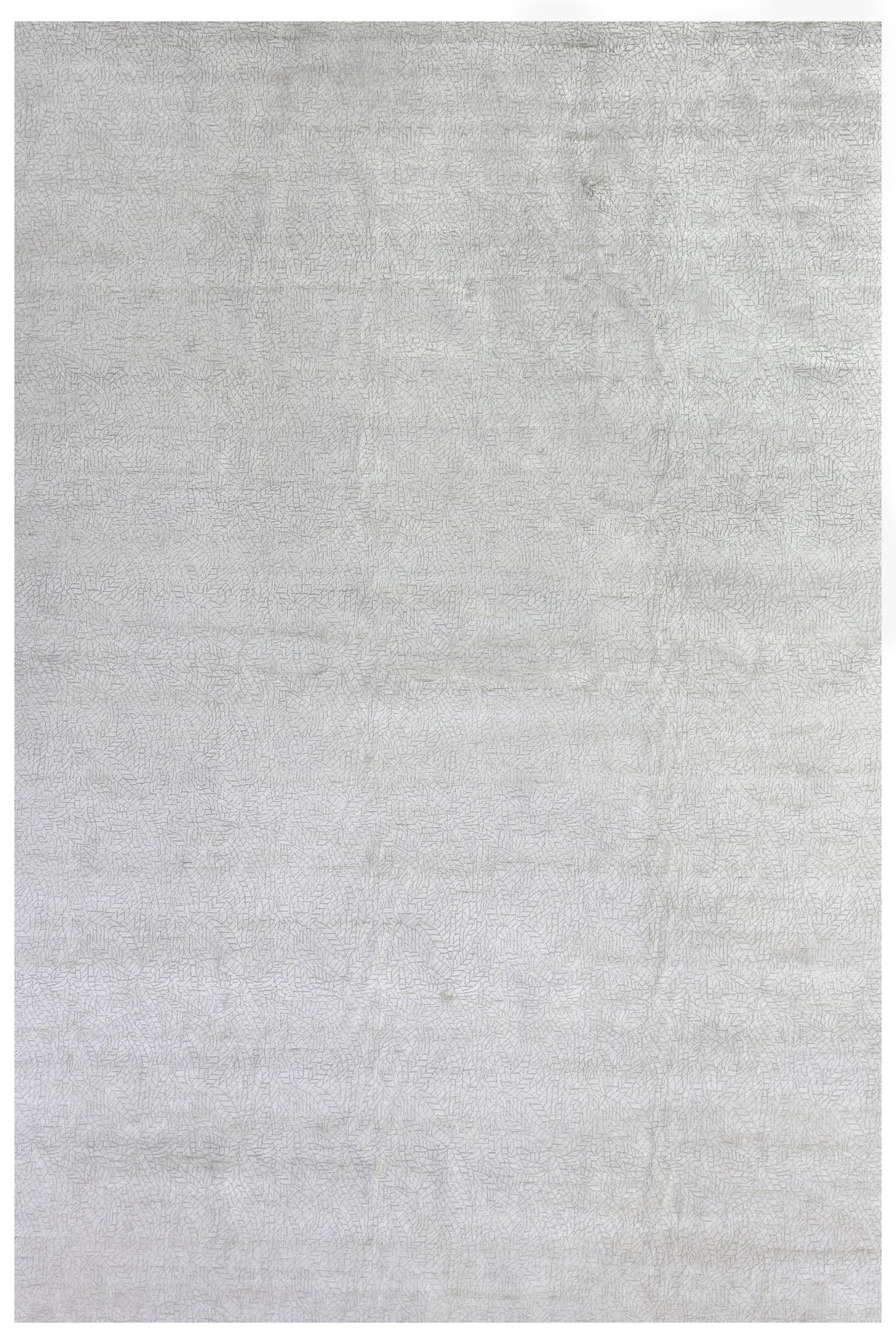 Exquisite Rugs Mosaic hand-knotted Bamboo Silk 9009 Ivory 12' x 9' Area Rug