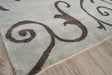 Exquisite Rugs Soho hand-knotted New Zealand Wool 9010 Blue/Chocolate 10' x 9' Area Rug
