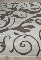 Exquisite Rugs Soho hand-knotted New Zealand Wool 9010 Blue/Chocolate 10' x 9' Area Rug