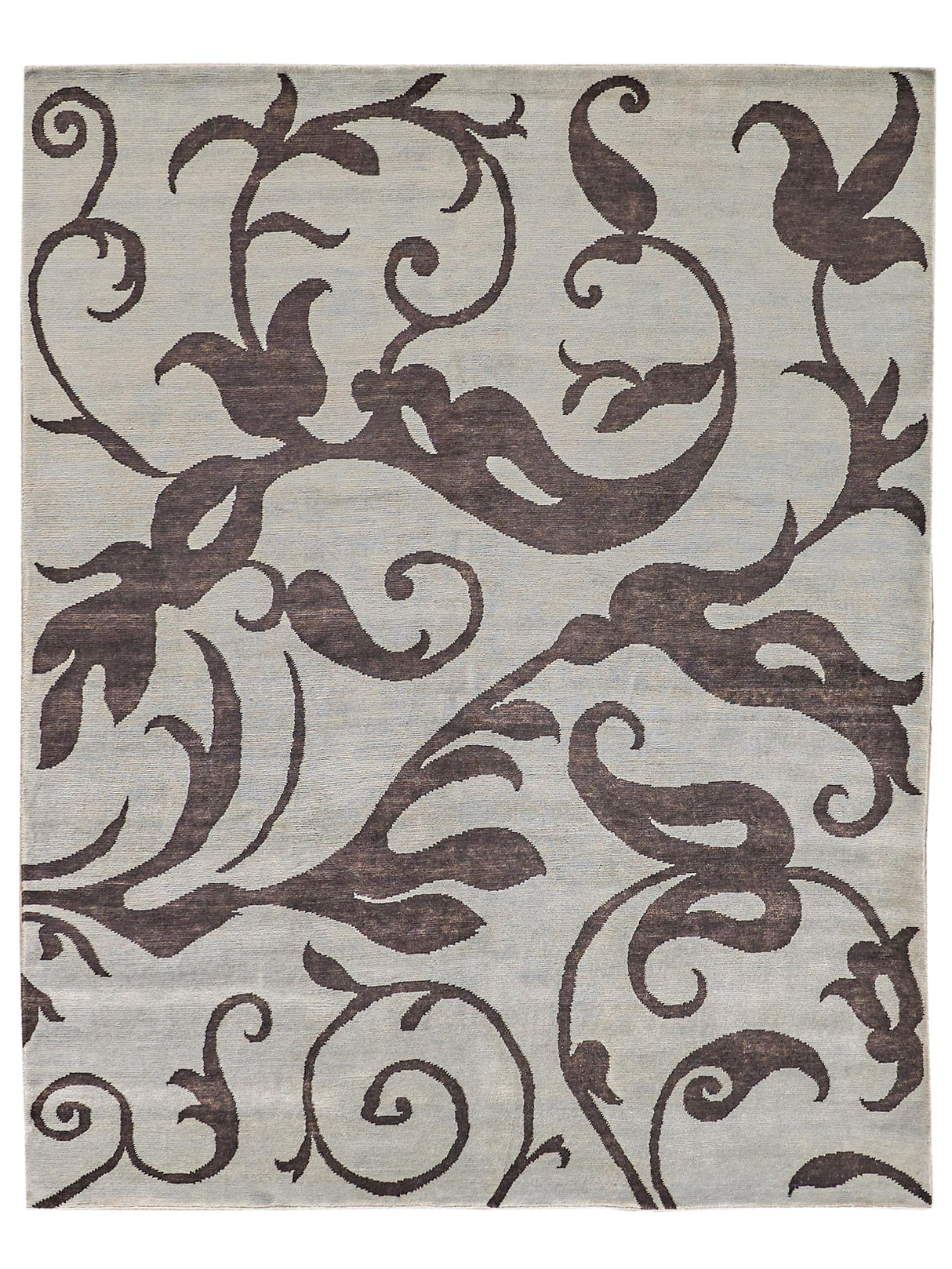 Exquisite Rugs Soho hand-knotted New Zealand Wool 9010 Blue/Chocolate 12' x 9' Area Rug