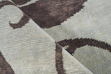 Exquisite Rugs Soho hand-knotted New Zealand Wool 9010 Blue/Chocolate 12' x 9' Area Rug