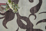 Exquisite Rugs Soho hand-knotted New Zealand Wool 9010 Blue/Chocolate 12' x 9' Area Rug