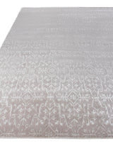 Exquisite Rugs Super Tibetan hand-knotted Wool/Bamboo Silk 9162 Ivory 15' x 12' Area Rug