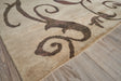 Exquisite Rugs Metro hand-knotted Wool/Viscose 9163 Beige/Brown 14' x 10' Area Rug