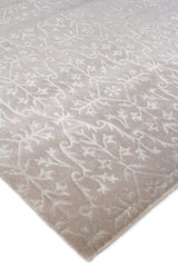Exquisite Rugs Super Tibetan hand-knotted Wool/Bamboo Silk 9162 Ivory 18' x 14' Area Rug