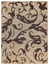 Exquisite Rugs Metro hand-knotted Wool/Viscose 9163 Beige/Brown 15' x 12' Area Rug