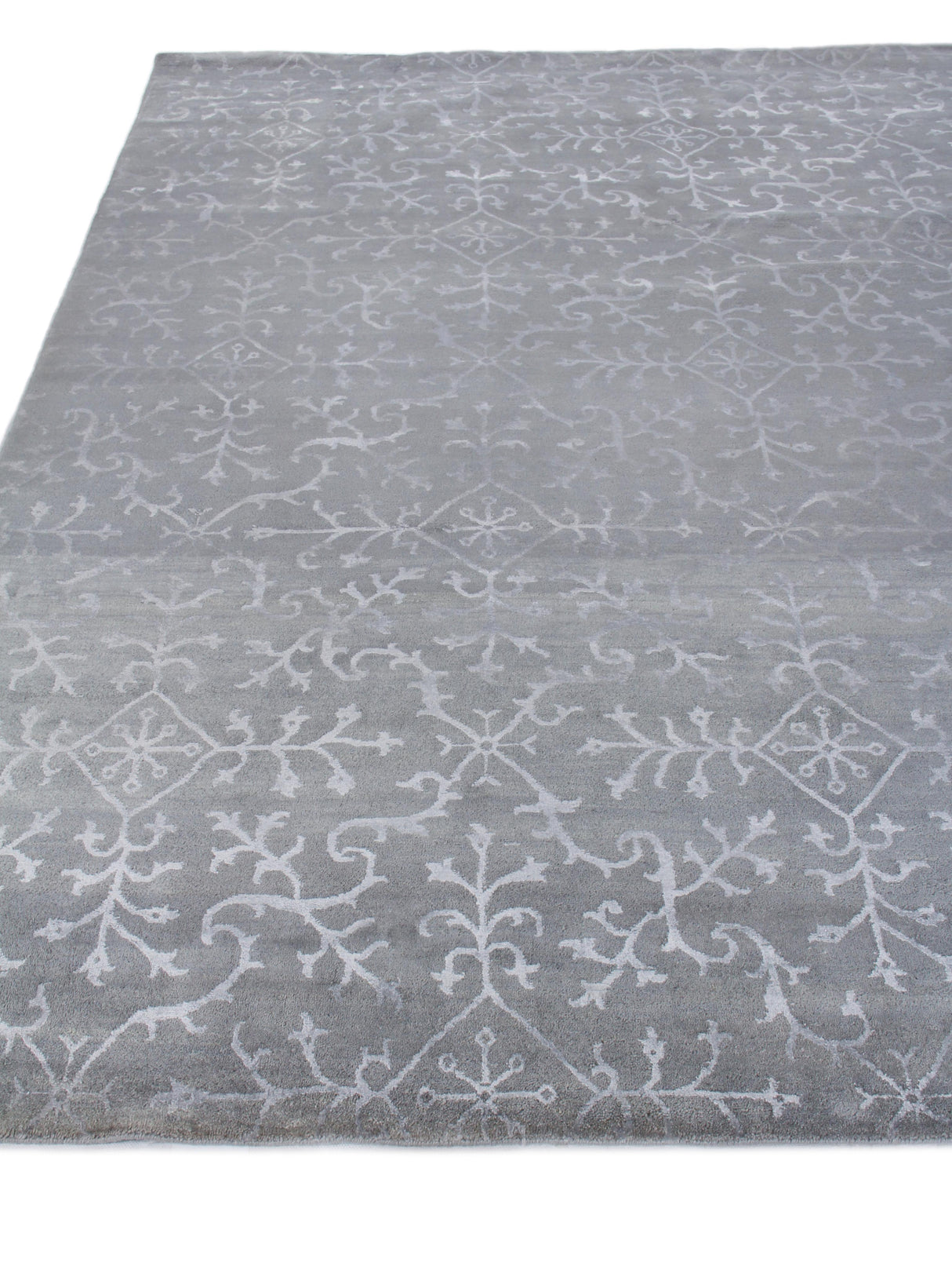 Exquisite Rugs Milano Velvet hand-knotted Wool/Bamboo Silk 9164 Light Blue 10' x 9' Area Rug