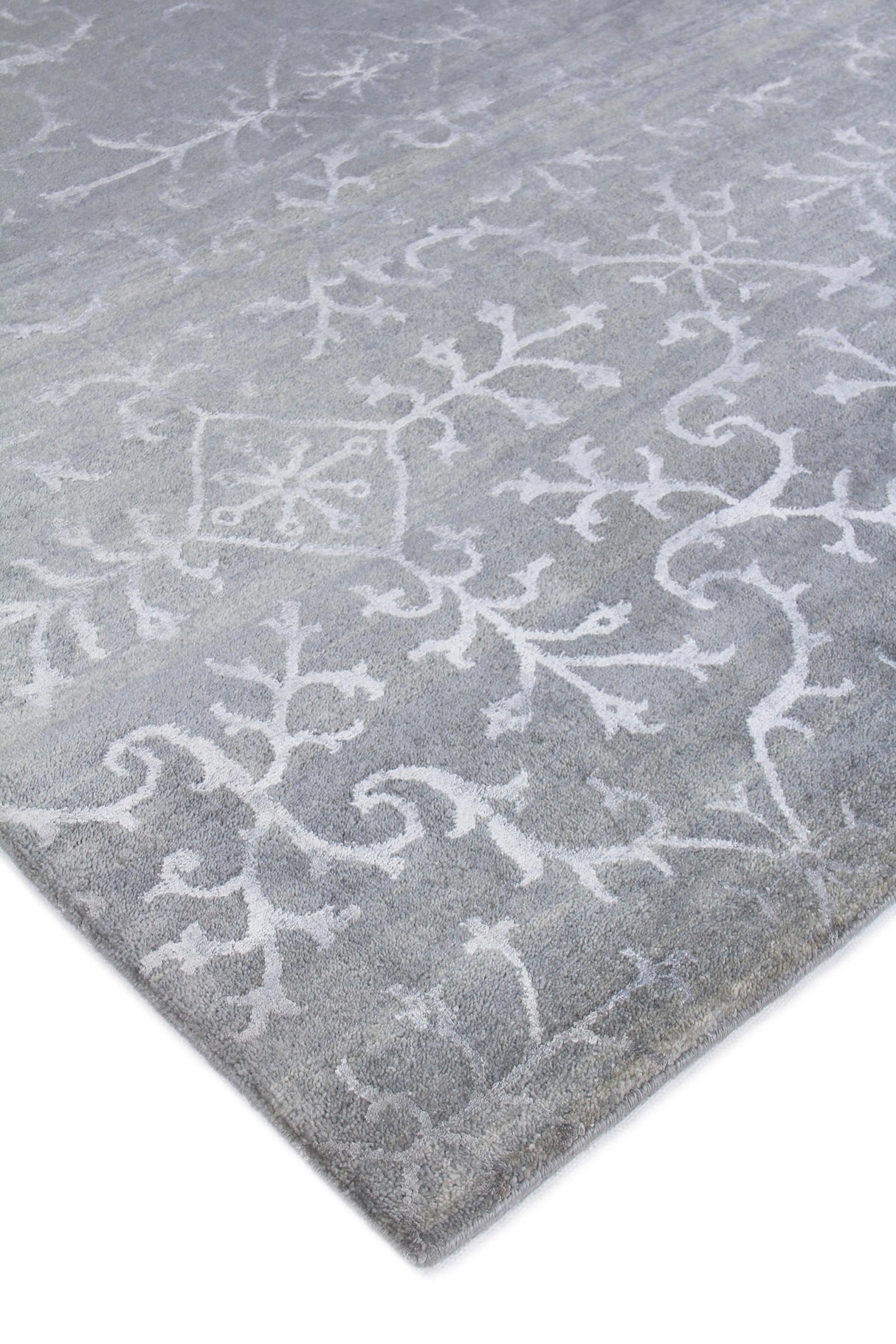 Exquisite Rugs Milano Velvet hand-knotted Wool/Bamboo Silk 9164 Light Blue 10' x 9' Area Rug