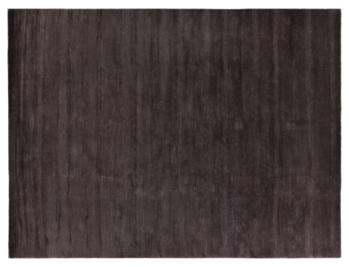 Exquisite Rugs Super Tibetan hand-knotted Wool/Bamboo Silk 9176 Chocolate 12' x 9' Area Rug
