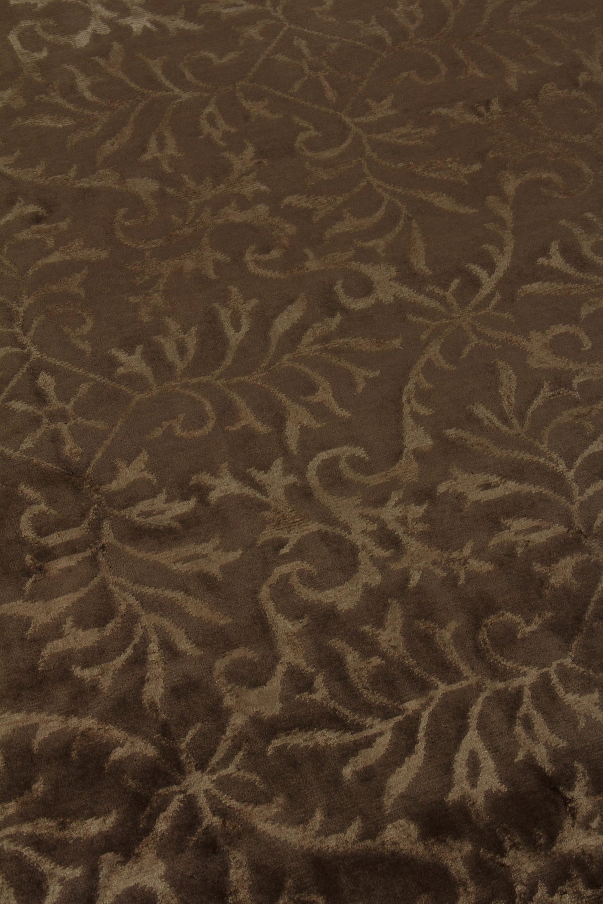 Exquisite Rugs Super Tibetan hand-knotted Wool/Bamboo Silk 9184 Light Chocolate 12' x 9' Area Rug