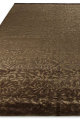 Exquisite Rugs Super Tibetan hand-knotted Wool/Bamboo Silk 9184 Light Chocolate 9' x 6' Area Rug