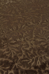 Exquisite Rugs Super Tibetan hand-knotted Wool/Bamboo Silk 9184 Light Chocolate 9' x 6' Area Rug