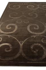 Exquisite Rugs Super Tibetan hand-knotted Wool/Bamboo Silk 9202 Light Chocolate 12' x 9' Area Rug