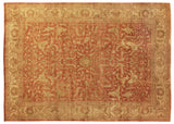 Exquisite Rugs Antique Weave Oushak hand-knotted New Zealand Wool 9210 Rust/Ivory 10' x 8' Area Rug