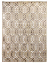 Exquisite Rugs Super Tibetan hand-knotted Wool/Bamboo Silk 9218 Beige/Ivory 16' x 6' Area Rug