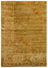 Exquisite Rugs Antique Weave Oushak hand-knotted New Zealand Wool 9223 Green/Beige 18' x 14' Area Rug