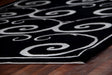 Exquisite Rugs Super Tibetan hand-knotted Wool/Bamboo Silk 9323 Black/Silver 14' x 10' Area Rug