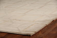 Exquisite Rugs Super Tibetan hand-knotted Wool/Bamboo Silk 9336 Ivory 9' x 6' Area Rug