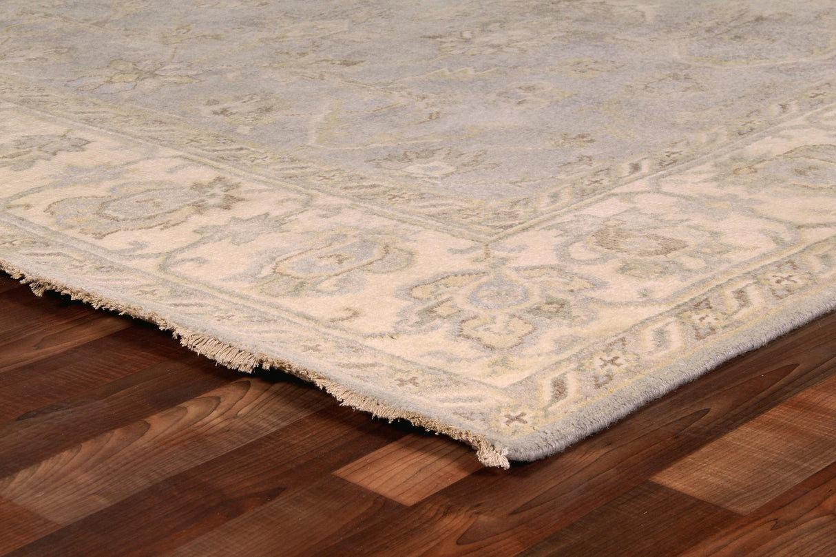 Exquisite Rugs Antique Weave Oushak hand-knotted New Zealand Wool 9340 Gray/Ivory 18' x 14' Area Rug