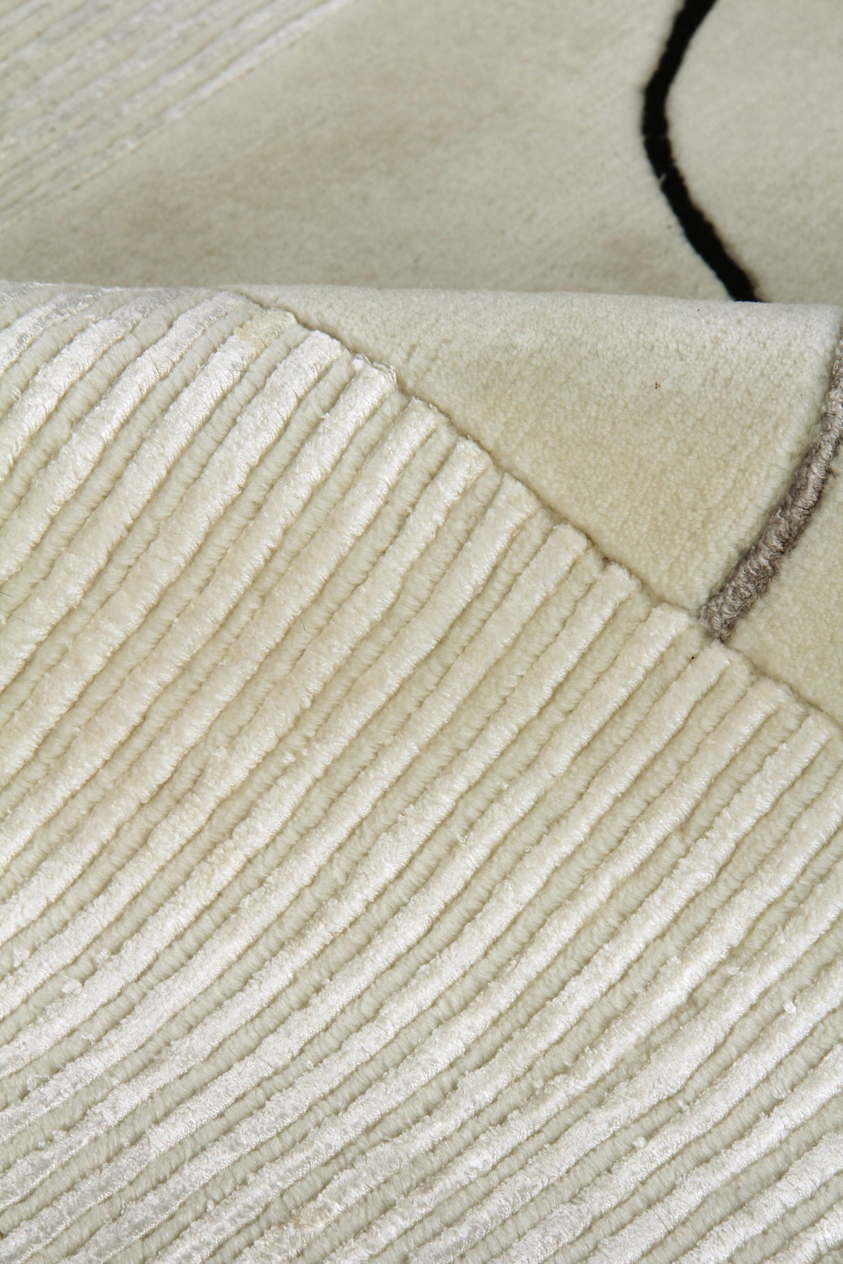 Exquisite Rugs Super Tibetan hand-knotted Wool/Bamboo Silk 9385 Ivory 10' x 8' Area Rug