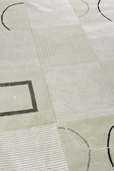 Exquisite Rugs Super Tibetan hand-knotted Wool/Bamboo Silk 9385 Ivory 10' x 8' Area Rug