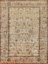 Exquisite Rugs Antique Weave Serapi hand-knotted New Zealand Wool 9391 Ivory/Light Blue 10' x 8' Area Rug