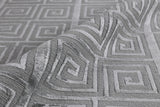 Exquisite Rugs Greek Key hand-knotted Wool/Viscose 9420 Light Blue 8' x 5' Area Rug