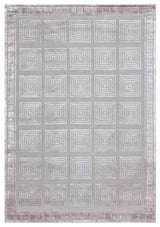 Exquisite Rugs Metro Velvet hand-knotted Wool/Viscose 9455 Silver 18' x 14' Area Rug
