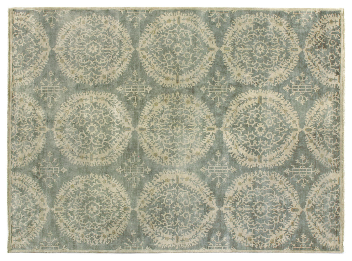 Exquisite Rugs Fine Wool hand-knotted New Zealand Wool 9495 Silver/Gray 18' x 14' Area Rug