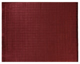 Exquisite Rugs Blocks handloomed Viscose 9502 Red 11' x 9' Area Rug