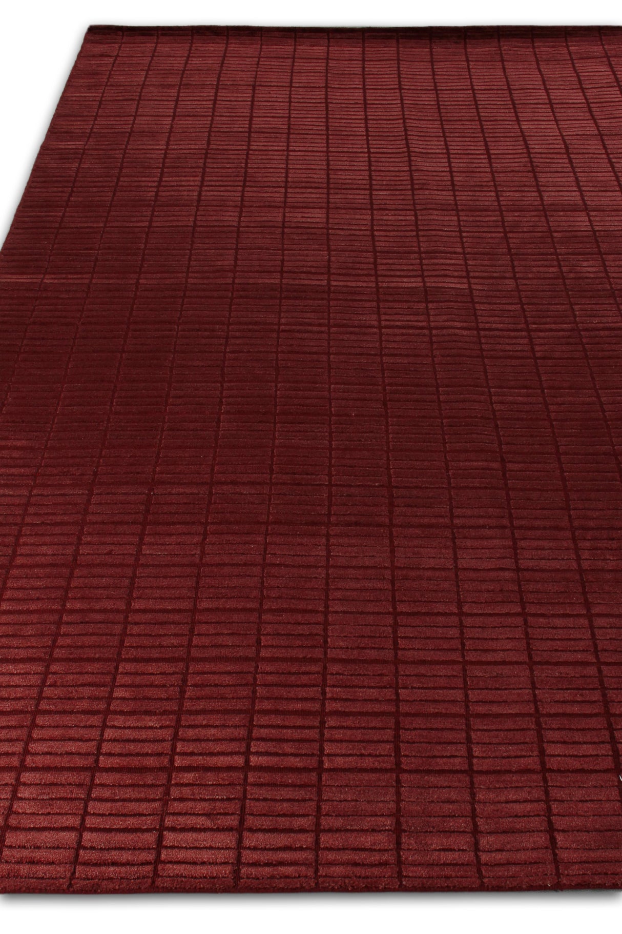 Exquisite Rugs Blocks handloomed Viscose 9502 Red 11' x 9' Area Rug