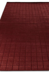 Exquisite Rugs Blocks handloomed Viscose 9502 Red 11' x 9' Area Rug