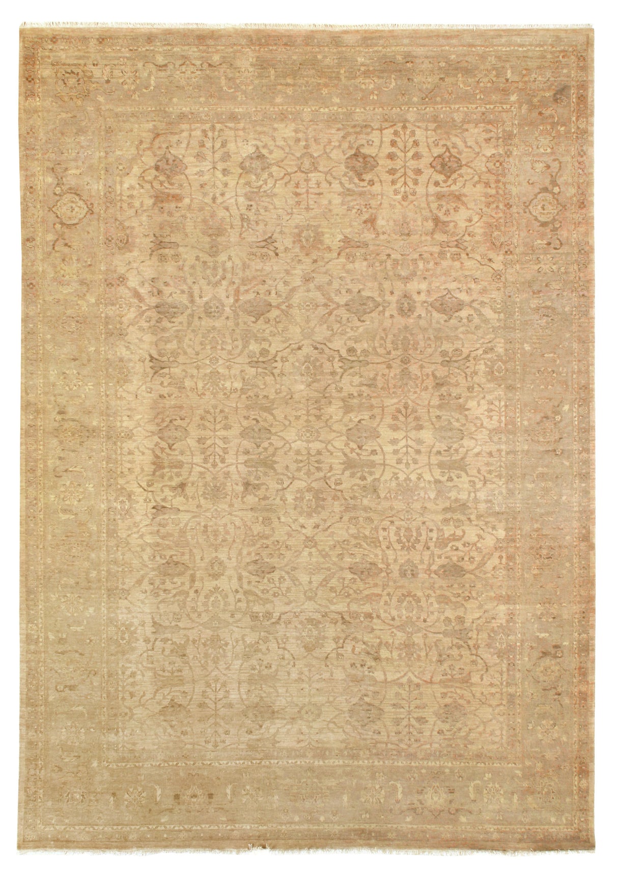 Exquisite Rugs Antique Weave Ziegler hand-knotted New Zealand Wool 9534 Gold/Beige 20' x 15' Area Rug