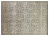 Exquisite Rugs Super Tibetan hand-knotted Wool/Bamboo Silk 9556 Taupe 12' x 9' Area Rug