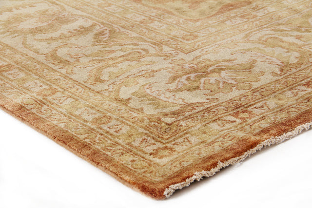 Exquisite Rugs Antique Weave Oushak hand-knotted New Zealand Wool 9564 Rust/Ivory 10' x 8' Area Rug