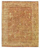 Exquisite Rugs Antique Weave Oushak hand-knotted New Zealand Wool 9564 Rust/Ivory 10' x 8' Area Rug