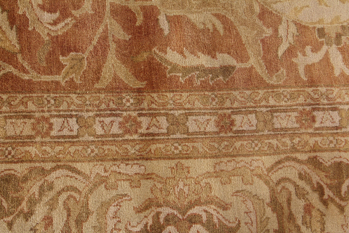 Exquisite Rugs Antique Weave Oushak hand-knotted New Zealand Wool 9564 Rust/Ivory 10' x 8' Area Rug