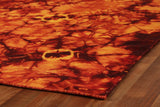 Exquisite Rugs Flatweave flatweave New Zealand Wool 9586 Orange/Red 8' x 5' Area Rug