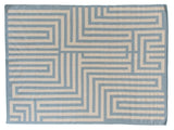 Exquisite Rugs Flatweave flatweave New Zealand Wool 9622 Light Blue 8' x 5' Area Rug