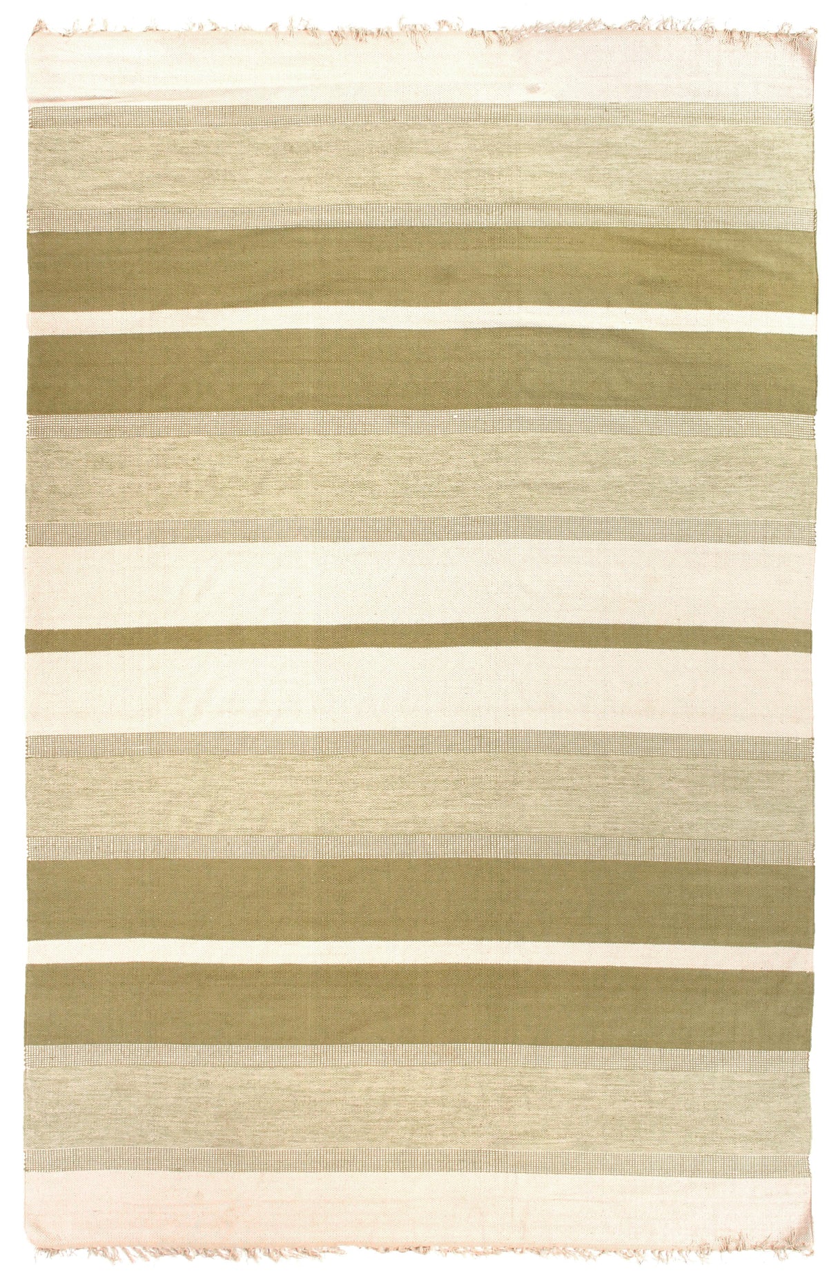 Exquisite Rugs Druggets flatweave New Zealand Wool 9670 Green 8' x 5' Area Rug