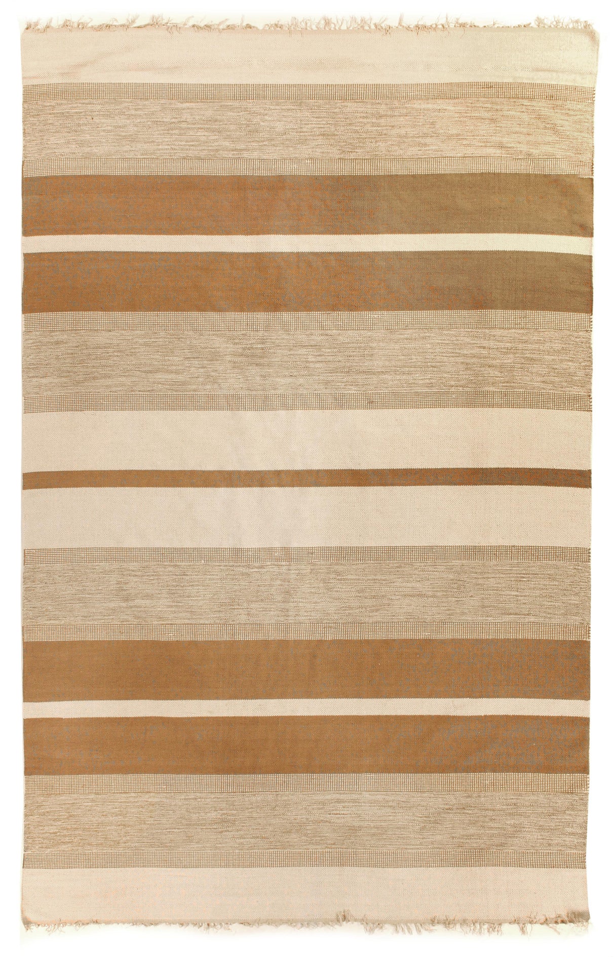 Exquisite Rugs Druggets flatweave New Zealand Wool 9671 Beige/Brown 8' x 5' Area Rug