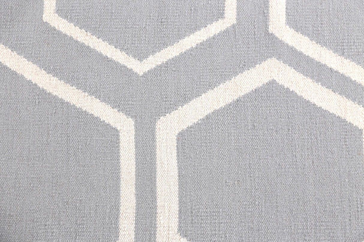 Exquisite Rugs Flatweave flatweave New Zealand Wool 9686 Light Blue 8' x 5' Area Rug